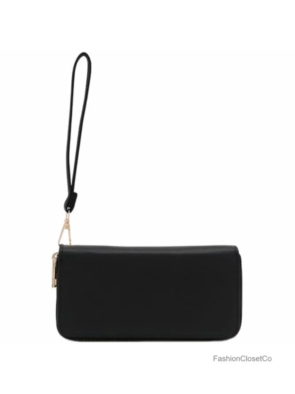 Double Zip Wristlet Cell Phone Wallet with Detachable Strap